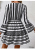 Vestido mini estampado bohemio de manga larga Hailey